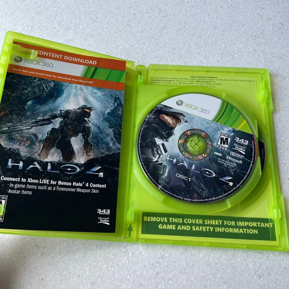 Halo 4 Xbox 360 Game 2-Disc Set 343 Industries Microsoft 2012 NTSC Bundle